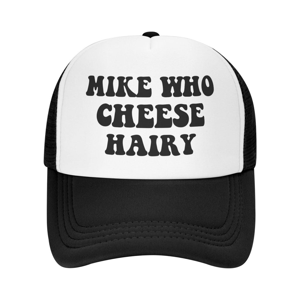 Generic Mike Who Cheese Hairy Trucker Hats for Women Black Men Vintage Dad Black Hats for Men