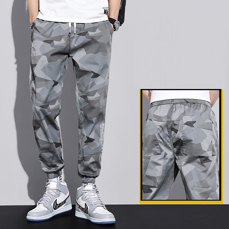 Trendy Camouflage Overalls for Men - Loose-fitting Casual Pants