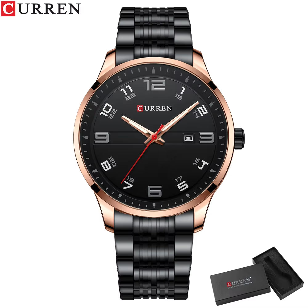 Top Luxury Brand  Men Fashion Casual Business Watches Men'S Quartz Clock Male Stainless Steel Strap Wrist Watch Relogio