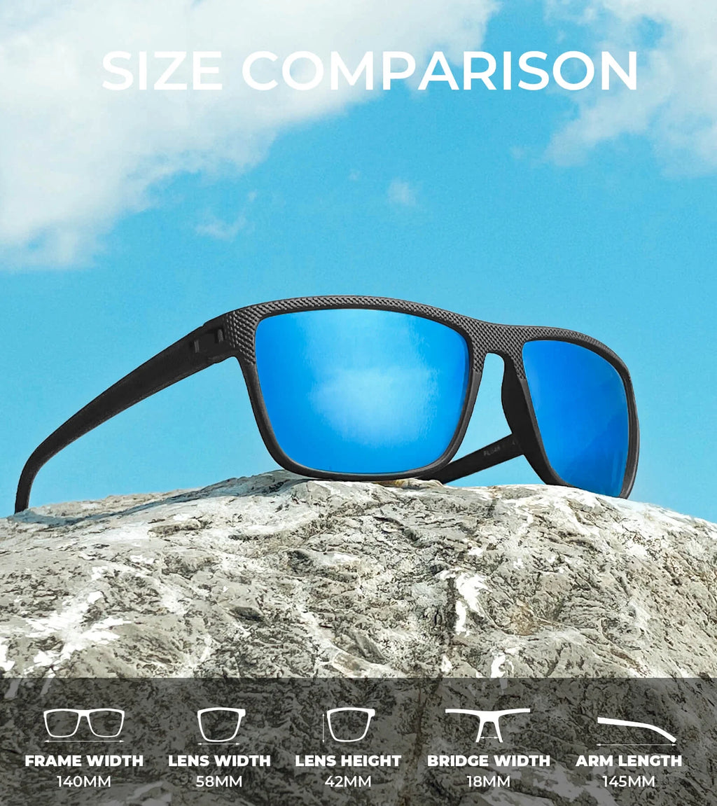 Polarized Sunglasses for Men Lightweight Sun Glasses with UV Protection Mens Sports Sunglasses for Golf Hiking Fishing Driving