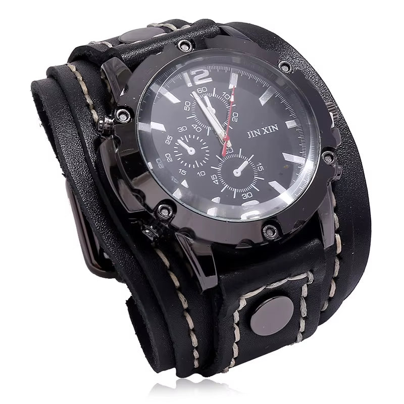 Luxury Watch for Men 2025 Leather Watchband Chronograph Punk Style Quartz Watch for Men Classic Men Watches Pagani Design Watch