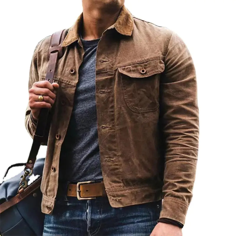 Vintage Washed Jacket for Men (Casual Style)