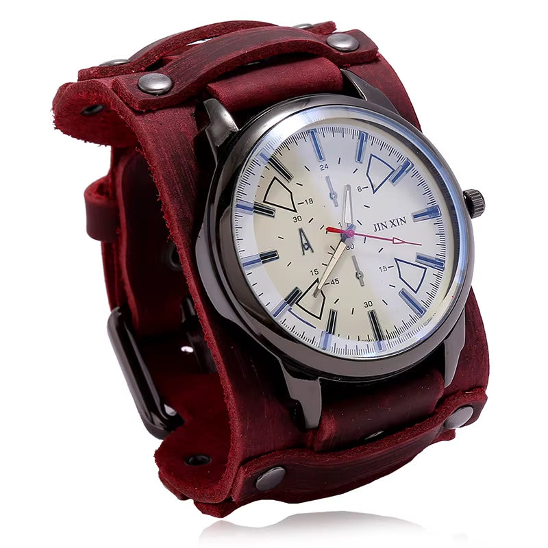 Luxury Watch for Men 2025 Leather Watchband Chronograph Punk Style Quartz Watch for Men Classic Men Watches Pagani Design Watch