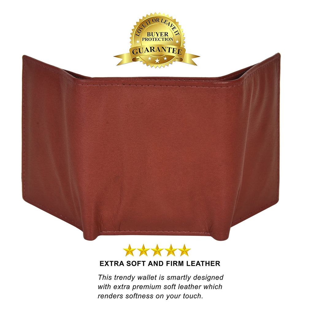 Men'S RFID Blocking Slim Trifold Wallet, Black