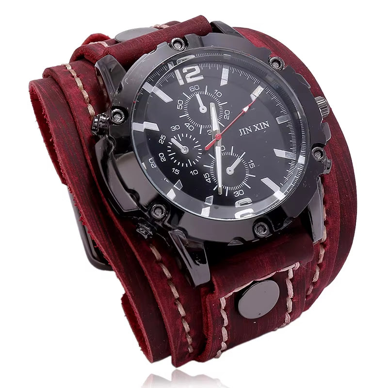 Luxury Watch for Men 2025 Leather Watchband Chronograph Punk Style Quartz Watch for Men Classic Men Watches Pagani Design Watch