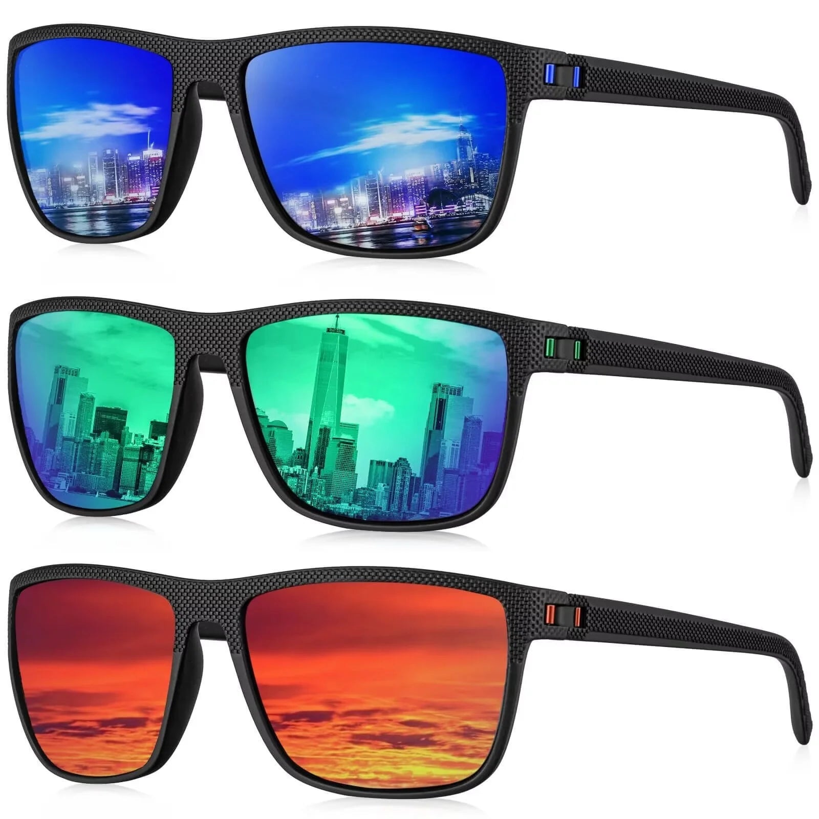 Polarized Sunglasses for Men Lightweight Sun Glasses with UV Protection Mens Sports Sunglasses for Golf Hiking Fishing Driving