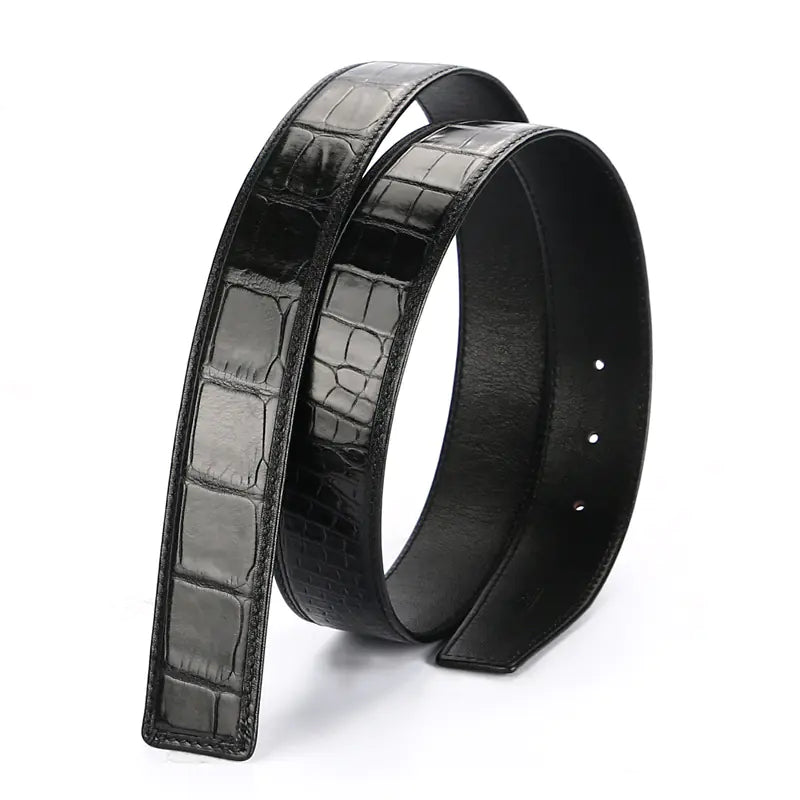 Genuine Crocodile Skin Belt for Men - Business Casual