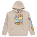 Tom and Jerry Mens Classic Hoodie Cat and Mouse Cotton Hoodie Sweatshirt (Oatmeal Large)