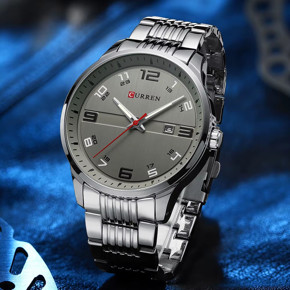 Top Luxury Brand  Men Fashion Casual Business Watches Men'S Quartz Clock Male Stainless Steel Strap Wrist Watch Relogio