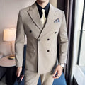 Jacket and Pants High-End Fashion Striped Men'S Formal Double-Breasted Business Suit Groom Wedding Dress Mens Suit 2 Piece Set