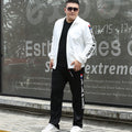 Plus Size Men's Fashion Sportswear Set with Zipper