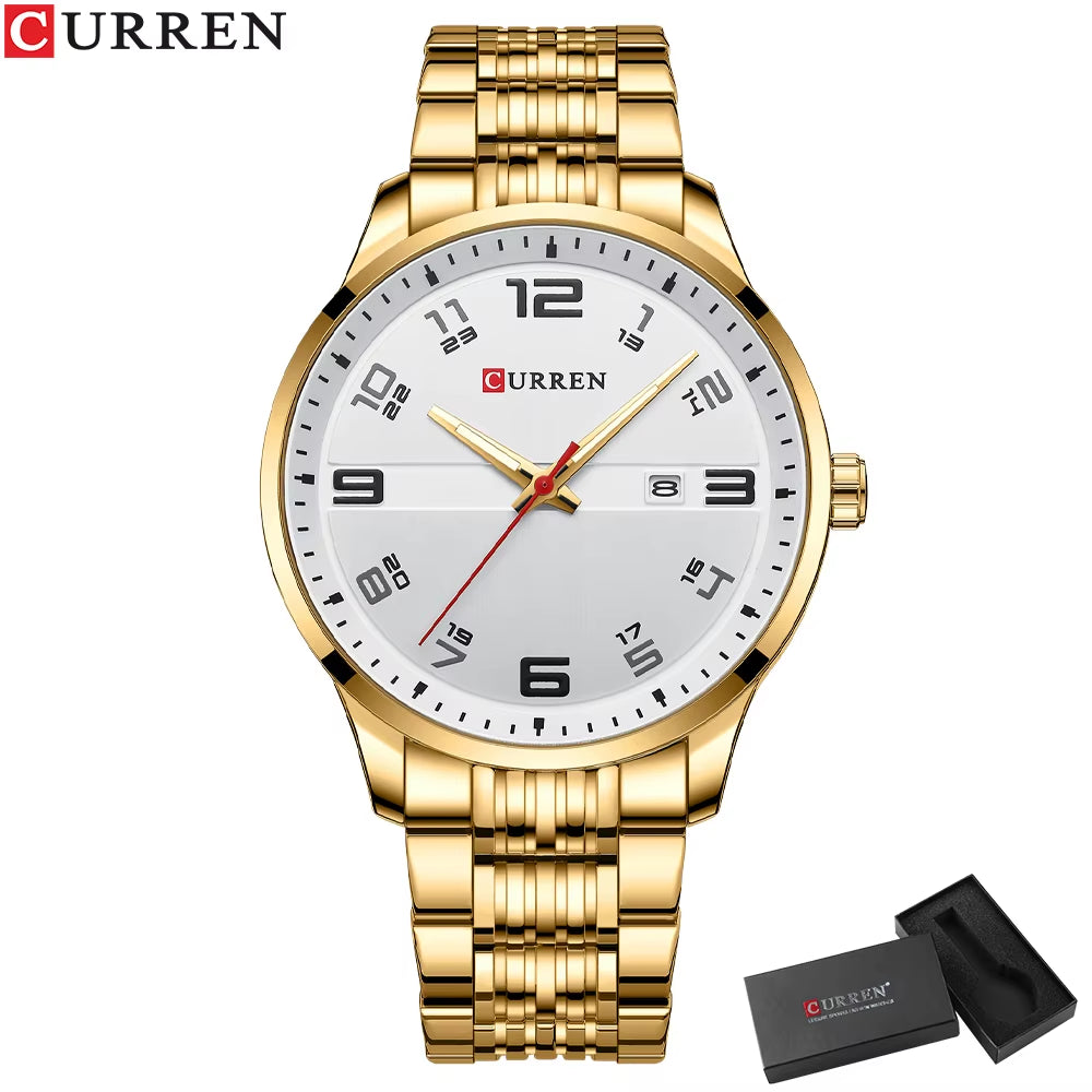 Top Luxury Brand  Men Fashion Casual Business Watches Men'S Quartz Clock Male Stainless Steel Strap Wrist Watch Relogio