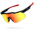 APEXUP Sports Polarized Sunglasses for Men Women UV400 Protection Mens Sunglasses for Cycling Fishing (Red)