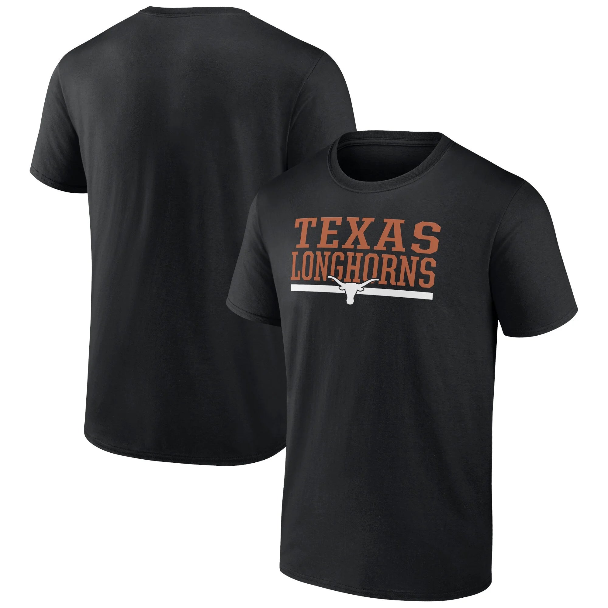 Men'S Black Texas Longhorns Collegiate Stack T-Shirt