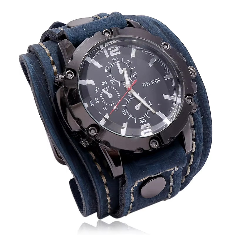 Luxury Watch for Men 2025 Leather Watchband Chronograph Punk Style Quartz Watch for Men Classic Men Watches Pagani Design Watch