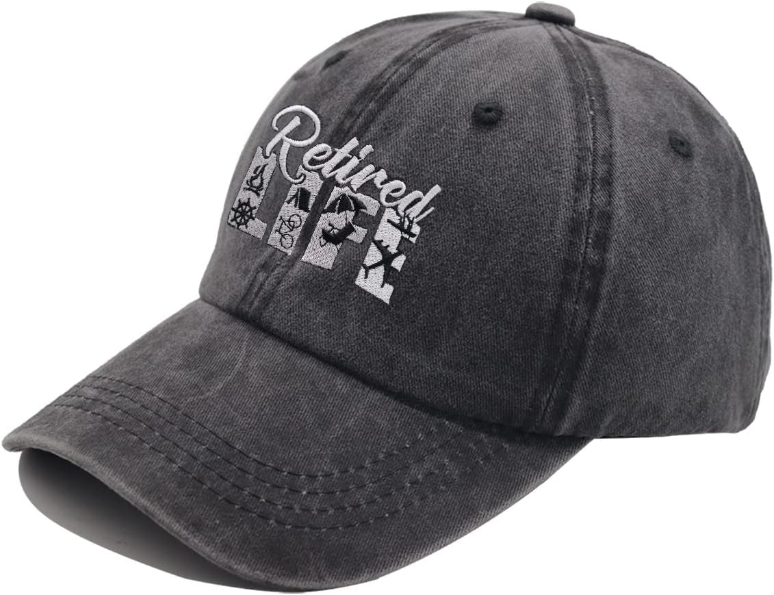 Retired Life Hat, Adjustable Funny Retirement Baseball Cap for Retirees Men & Women