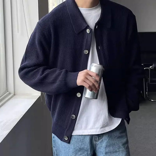 Casual Loose Retro Cardigan for Men - Autumn Fashion