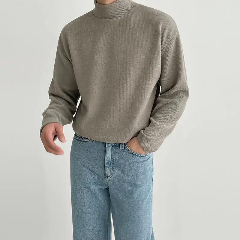Thickened Versatile Solid Cotton T-Shirt for Men