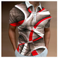 3D Digital Print Summer Polo Shirt for Men