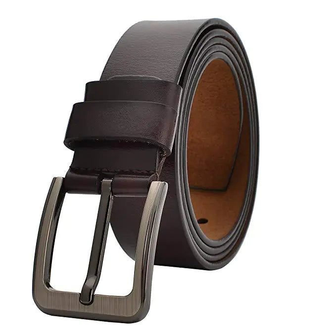 Vintage Leather Belt for Men - Plus Size Casual Style