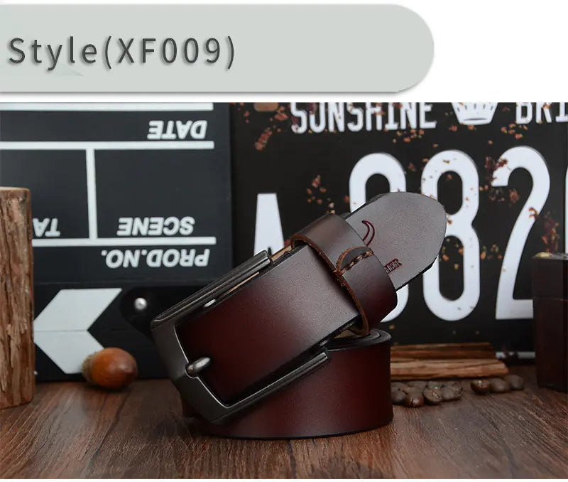 COWATHER Genuine Leather Casual Belt for Men XF012