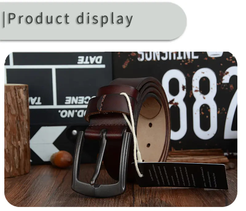COWATHER Genuine Leather Casual Belt for Men XF012