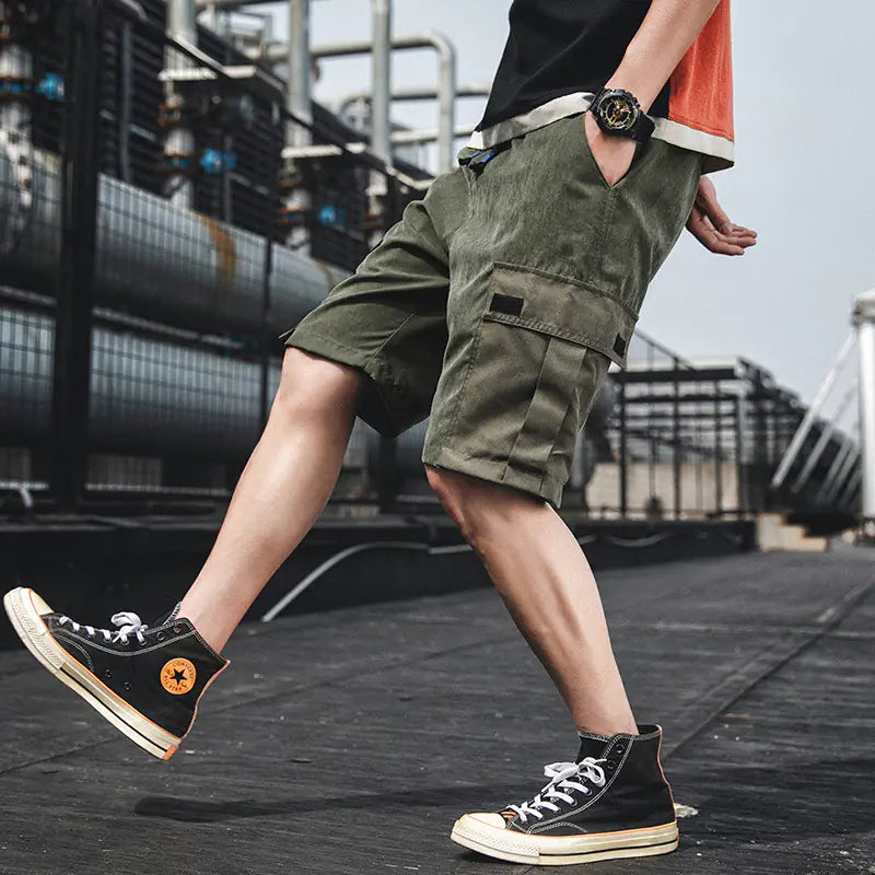 Korean Style Summer Casual Five-Point Sports Pants for Men