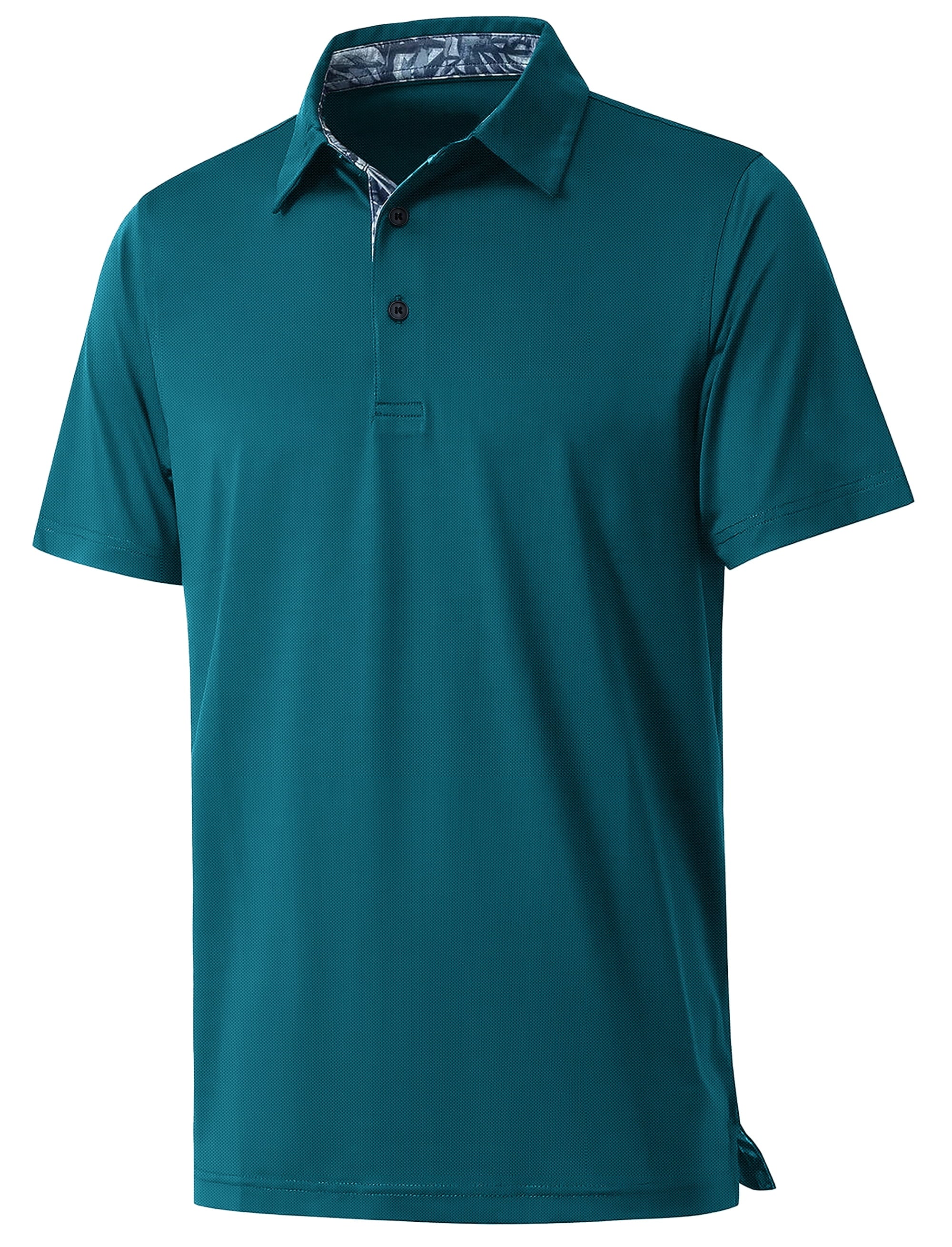 Polo Shirts for Men Short Sleeve Dry Fit Shirts Printed Collar Casual Golf Polo Shirts