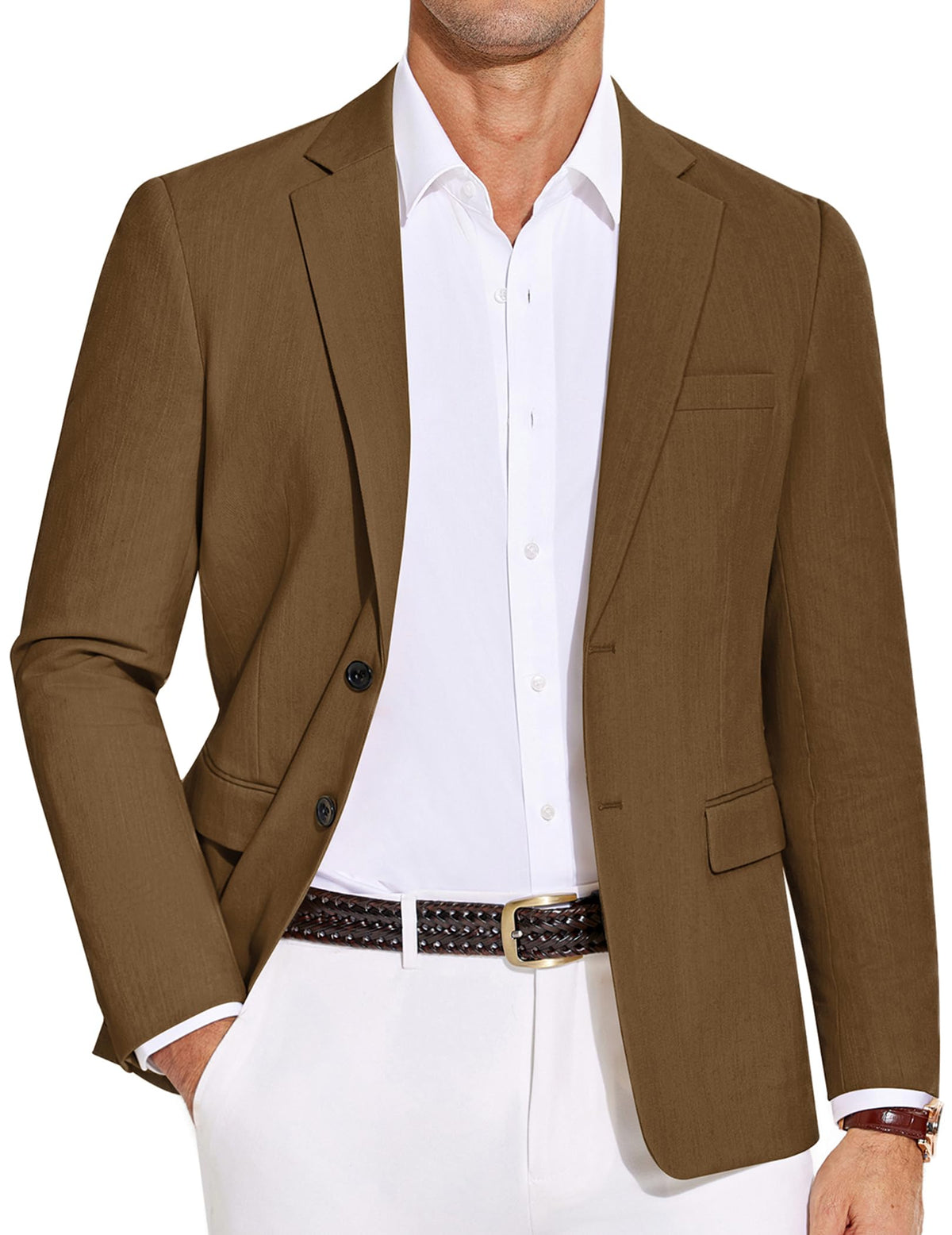 COOFANDY Mens Casual Blazer Lightweight Slim Fit Suit Jacket Two Button Business Sport Coats