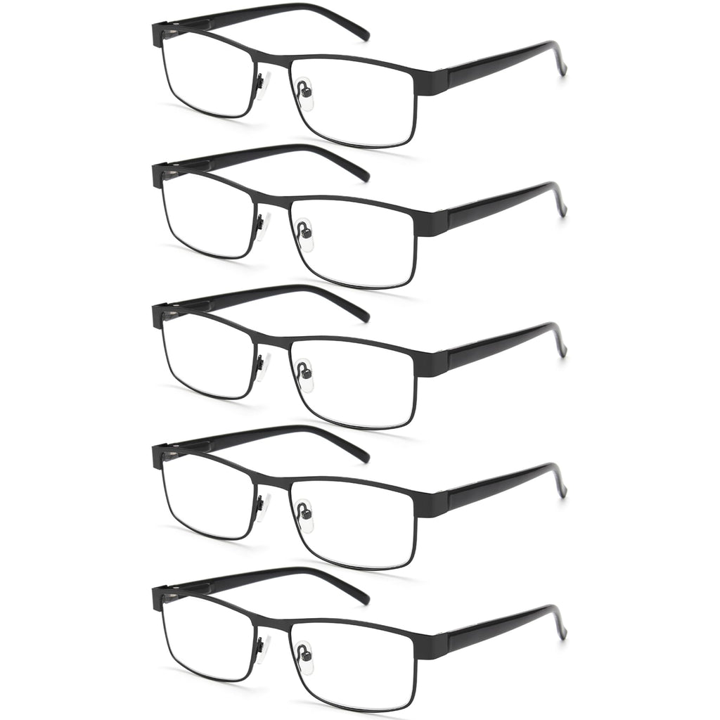 BLS BLUES Reading Glasses Men Stylish Metal Eyeglasses Blue Light Readers for Men Computer Eye Glasses Cheaters