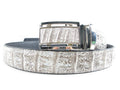 Pelgio Genuine Crocodile Backbone Skin Leather Mens Belt 46" Long Auto Locking (Natural)