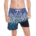 MILANKERR Compression Shorts for Men 5.5 inch Compression Lined Swim Trunks Men (Turquoise Lavender X-Large)