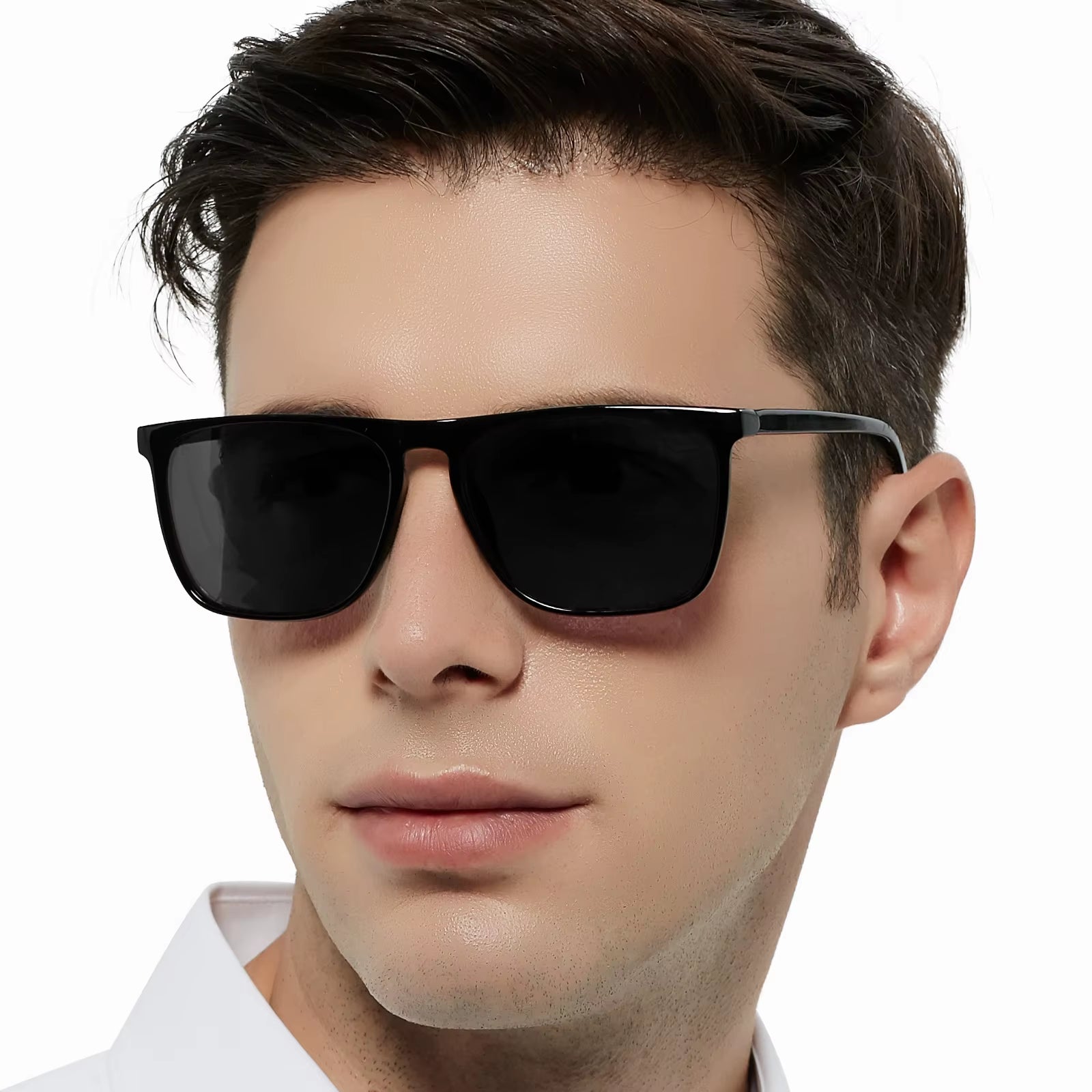 Mens Sunglasses Polarized Brand Designer Luxury Anti-Glare Car Glasses Fashion Square Male Sun Glasses Black Shades Goggle UV400