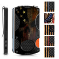 Tvndfhe Tactical Mens Wallet Minimalist Wallet with Money Clip and Credit Card Holder USA Skull Flag Aluminum Wallet RFID Blocking Card Holder Wallet Holds up 12 Cards and Cash Ideal Man Gift