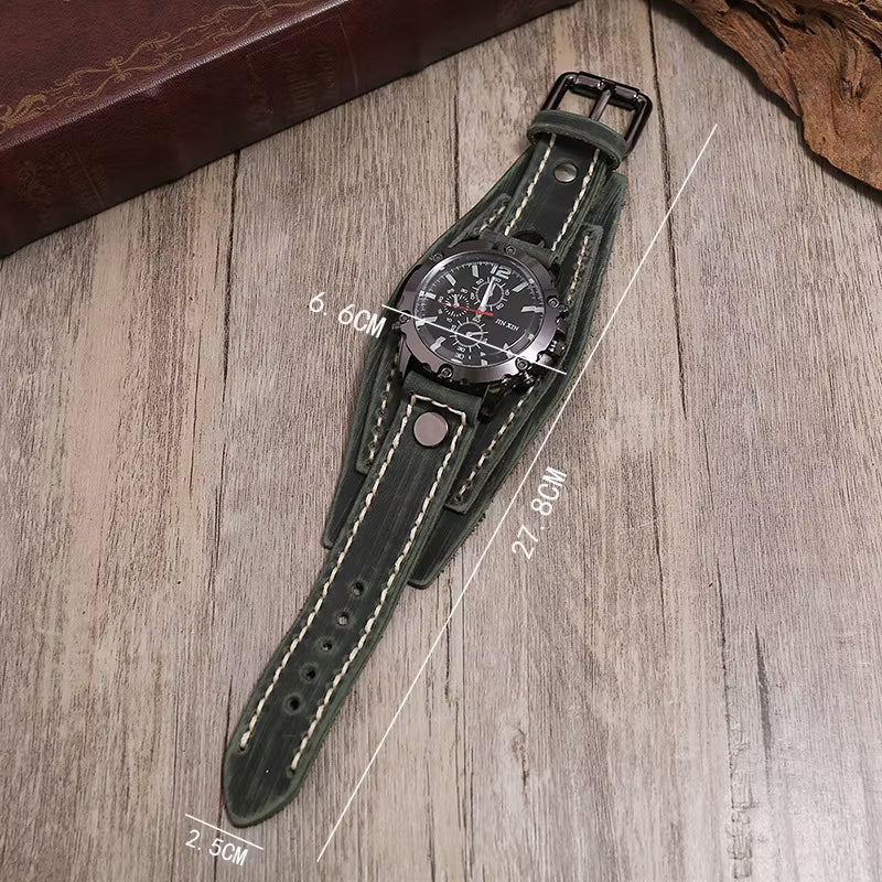 Luxury Watch for Men 2025 Leather Watchband Chronograph Punk Style Quartz Watch for Men Classic Men Watches Pagani Design Watch