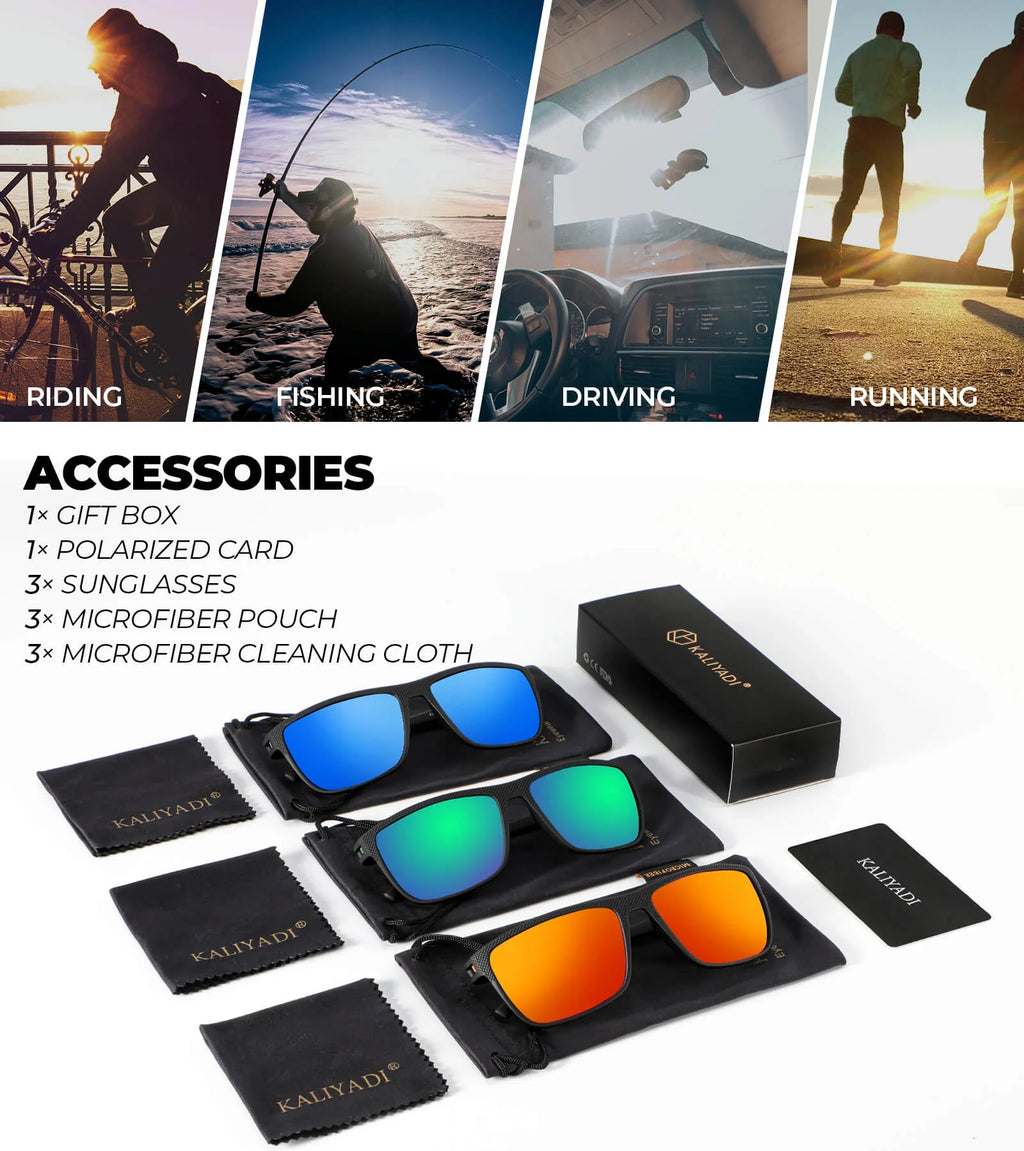 Polarized Sunglasses for Men Lightweight Sun Glasses with UV Protection Mens Sports Sunglasses for Golf Hiking Fishing Driving