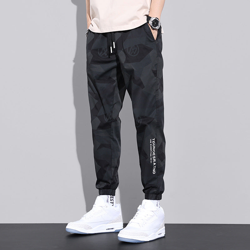 Trendy Camouflage Overalls for Men - Loose-fitting Casual Pants