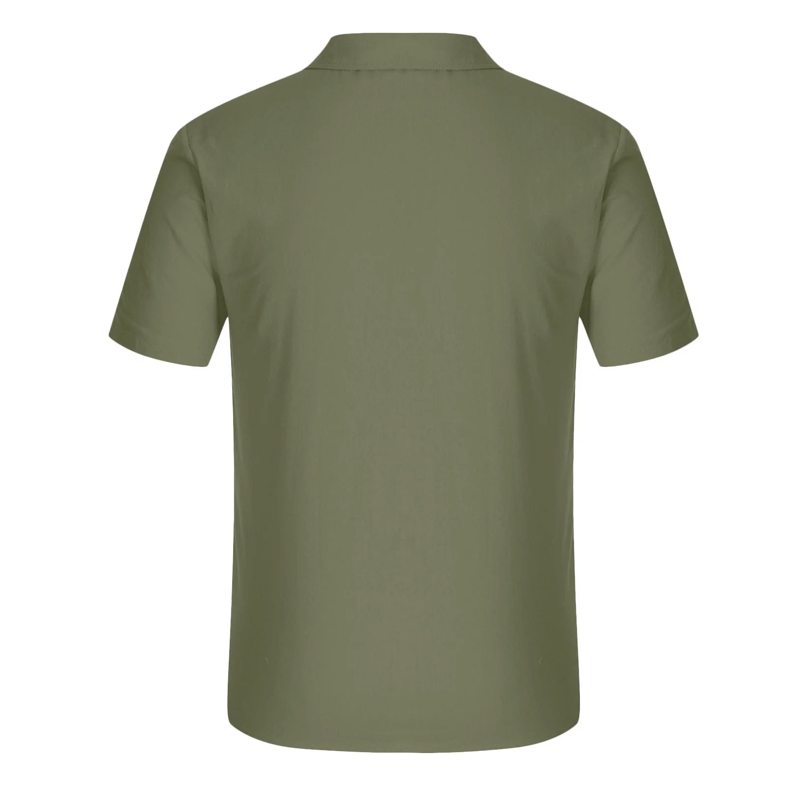 Mens Shirts Men'S Trendy Vacation Plain Color Cotton Linen Double Pocket Casual Shirts Short Sleeves Mens T-Shirts T Shirts for Men Fashion Tank Tops Men Army Green,3Xl