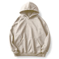 GURUNVANI Mens Faux Suede Hoodie Pullover Graphic Embroidered Hooded Vintage Hoodie Sweatshirts Beige XX-Large