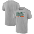Men'S Heather Gray Miami Hurricanes Collegiate Stack T-Shirt