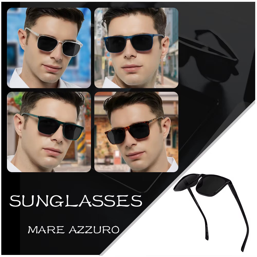 Mens Sunglasses Polarized Brand Designer Luxury Anti-Glare Car Glasses Fashion Square Male Sun Glasses Black Shades Goggle UV400