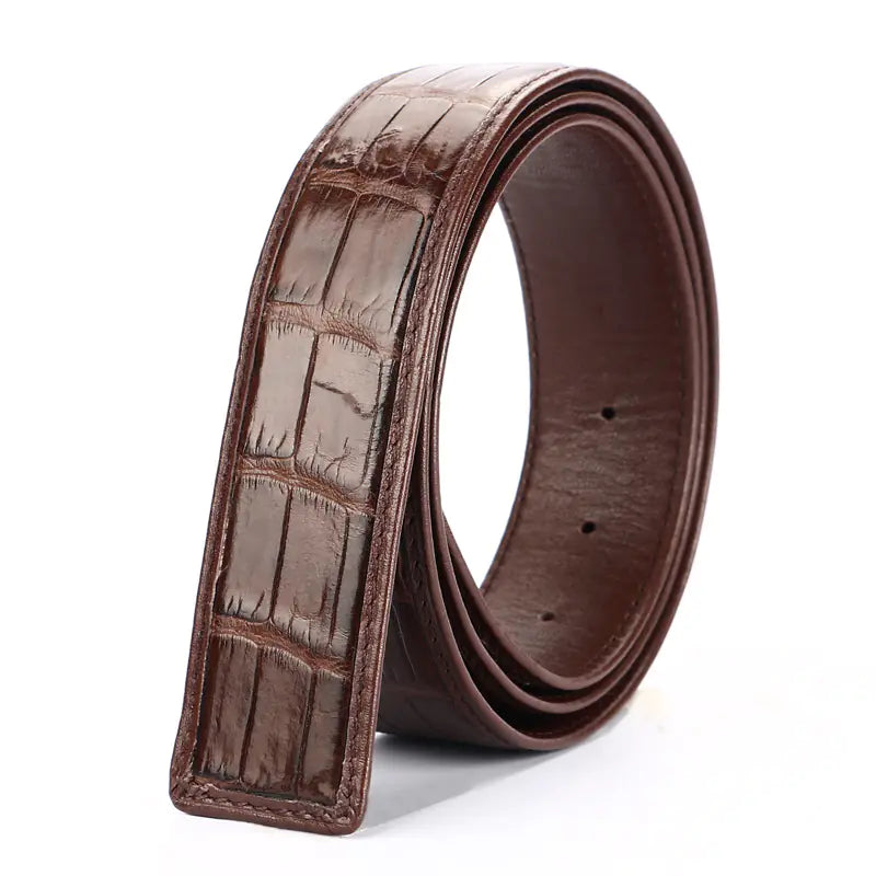 Genuine Crocodile Skin Belt for Men - Business Casual