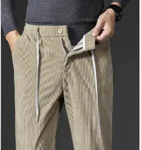 Performance Corduroy Drawstring Trousers for Men