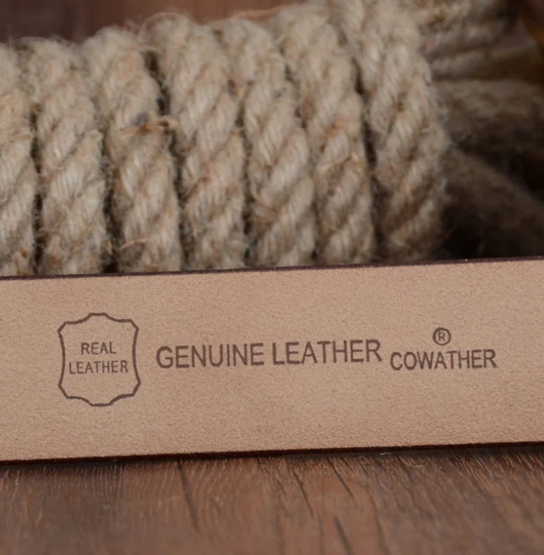 COWATHER Genuine Leather Casual Belt for Men XF012