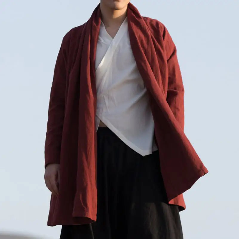 Chinese Style Casual Windbreaker Coat for Men