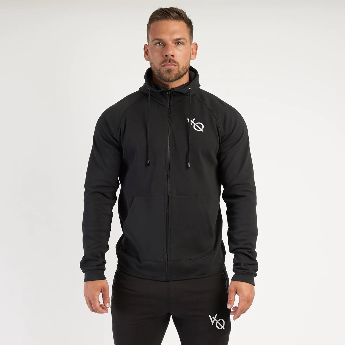 Men's Zip-Up Hoodie - Breathable Slim Fit Sportswear