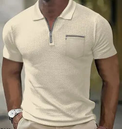Felix™ Casual Polo Shirt for Men with Zipper Pocket