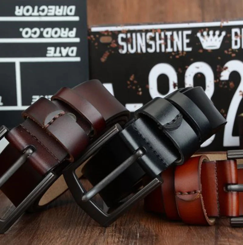 COWATHER Genuine Leather Casual Belt for Men XF012