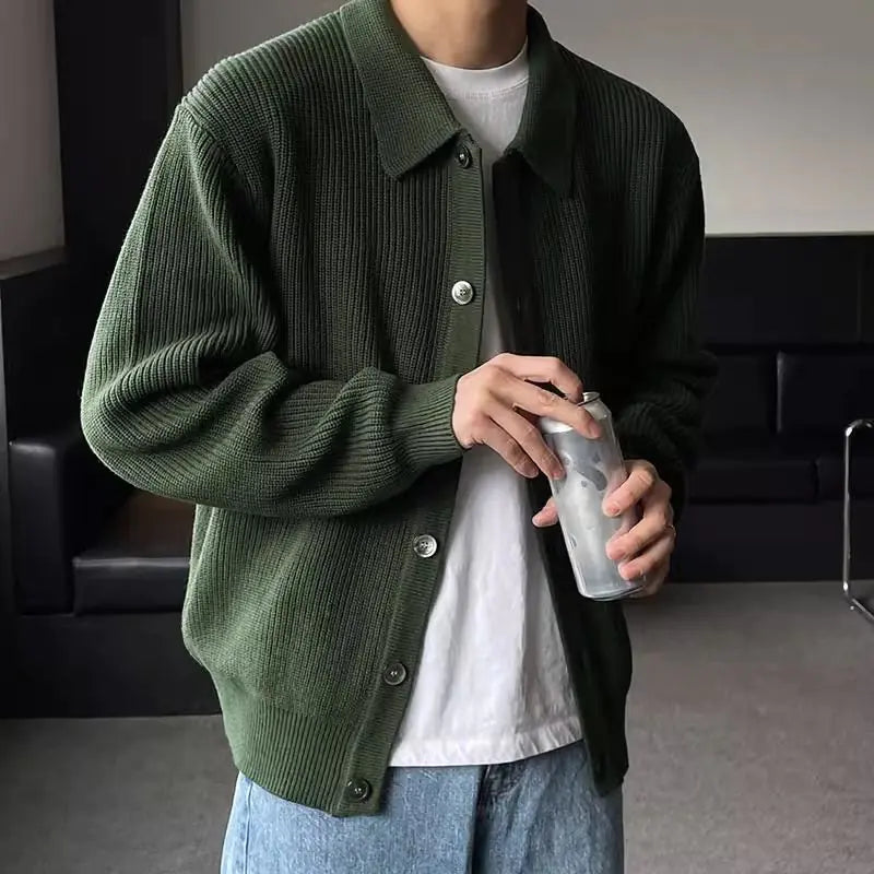 Casual Loose Retro Cardigan for Men - Autumn Fashion