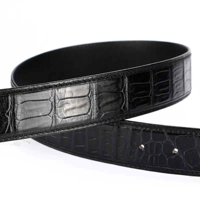 Genuine Crocodile Skin Belt for Men - Business Casual